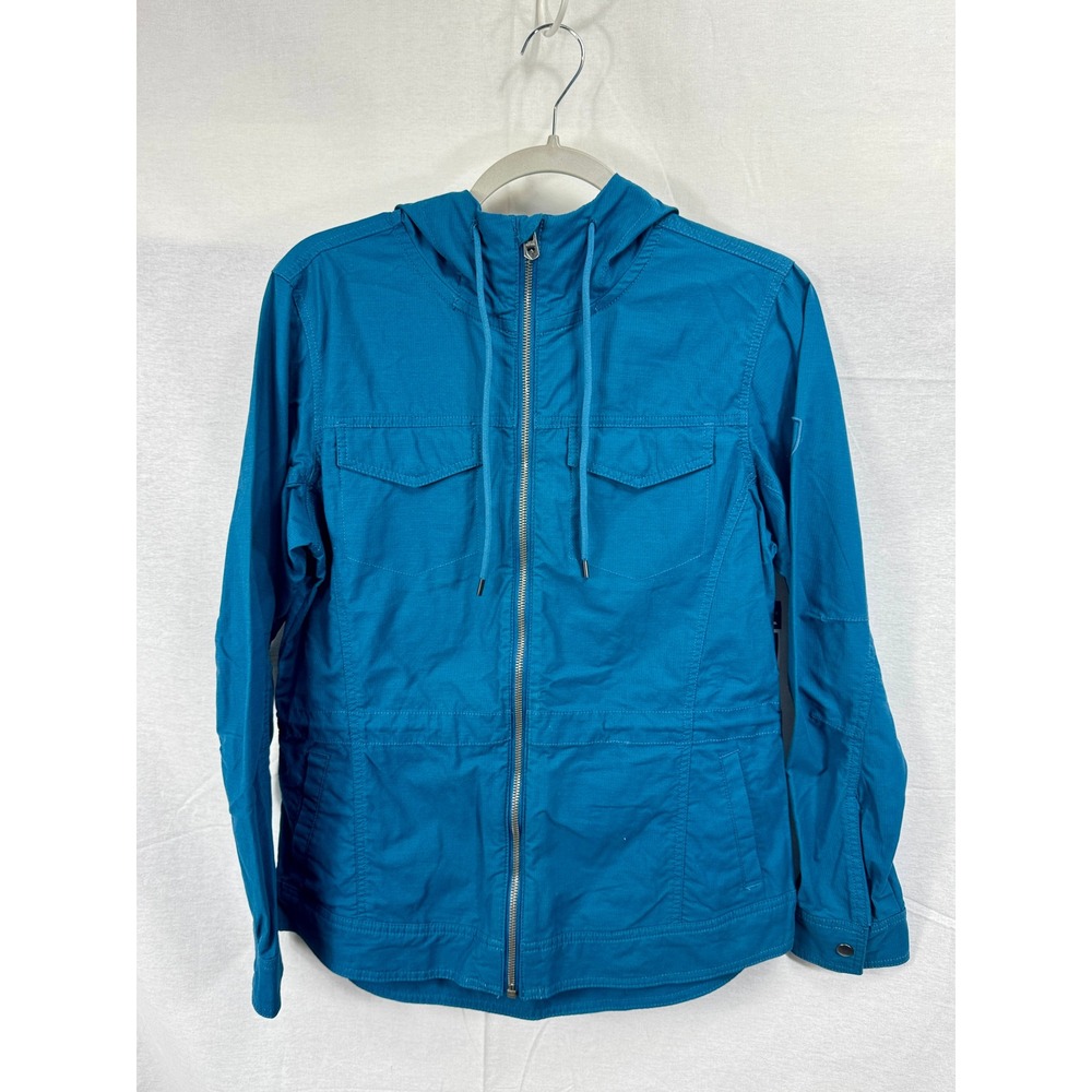 Kuhl Stryka Jacket 2141 Womens Small Teal Blue Hooded Full Zip Outdoor Coat